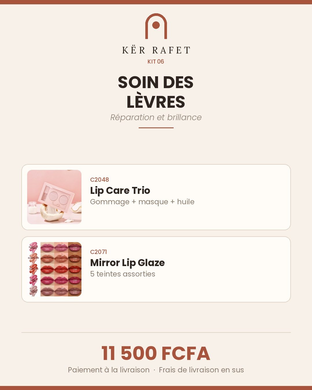 Kit 6 — Soin des Lèvres