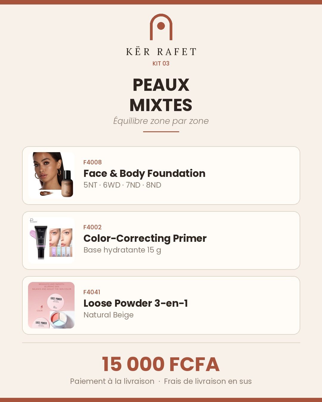 Kit 3 — Peaux Mixtes